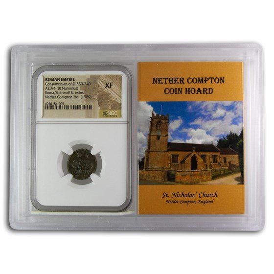 Rome BI Nummus Constantinian 330-40 XF NGC (Nether Compton Vault) Rome BI Nummus Constantinian 330-40 XF NGC (Nether Compton Vault)