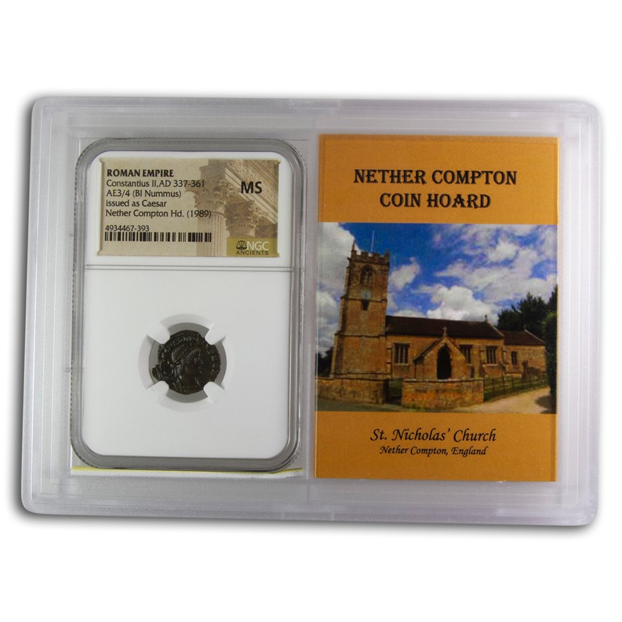 Rome BI Nummus Constantius II MS NGC (Nether Compton Vault)