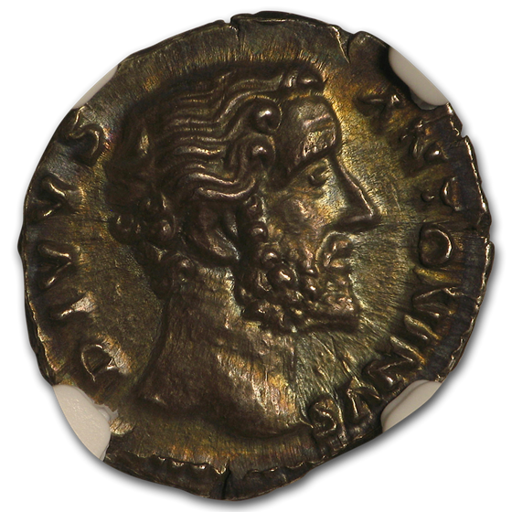Rome Denarius Emp. Antoninus Pius 138-161 AD MS* NGC (Posthumous) Rome Denarius Emp. Antoninus Pius 138-161 AD MS* NGC (Posthumous)