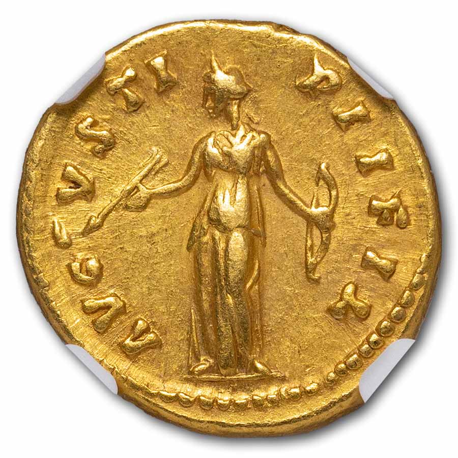 Buy 147-175/6 AD Rome Gold Aureus Faustina Jr XF NGC (5/4) | APMEX