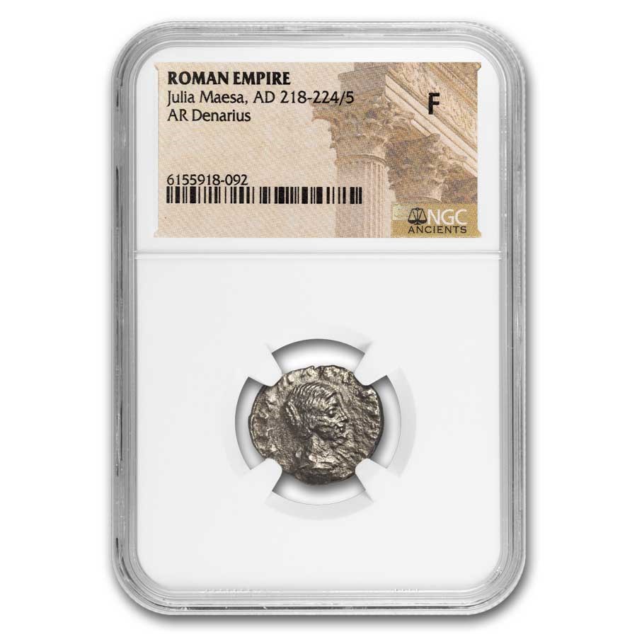 Rome Silver Denarius Julia Maesa 218-25 AD Fine NGC (Random Coin)