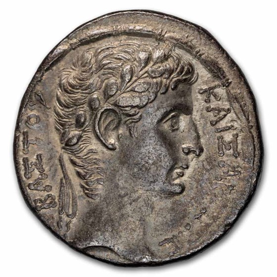 Rome Syria AR Tetradrachm Augustus (27 BC-14 AD) Ch XF (RPC 4151)