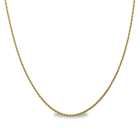 Round Wheat 14k Gold Necklace - 18 in. Round Wheat 14k Gold Necklace - 18 in.