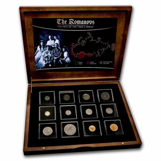 Russia The Romanovs 12-Coin + 4-Stamp Collection Russia The Romanovs 12-Coin + 4-Stamp Collection