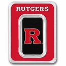 Rutgers University 1 oz Silver Colorized Bar (in TEP)