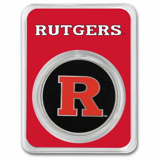 Rutgers University 1 oz Silver Colorized Round (in TEP)