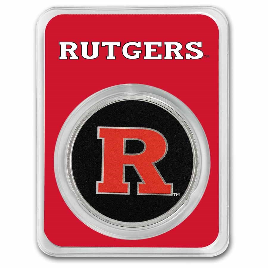 Rutgers University 1 oz Silver Colorized Round (in TEP)