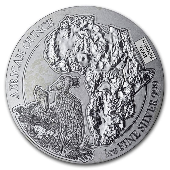 Rwanda 1 oz Silver African Series (Random Year) Rwanda 1 oz Silver African Series (Random Year)