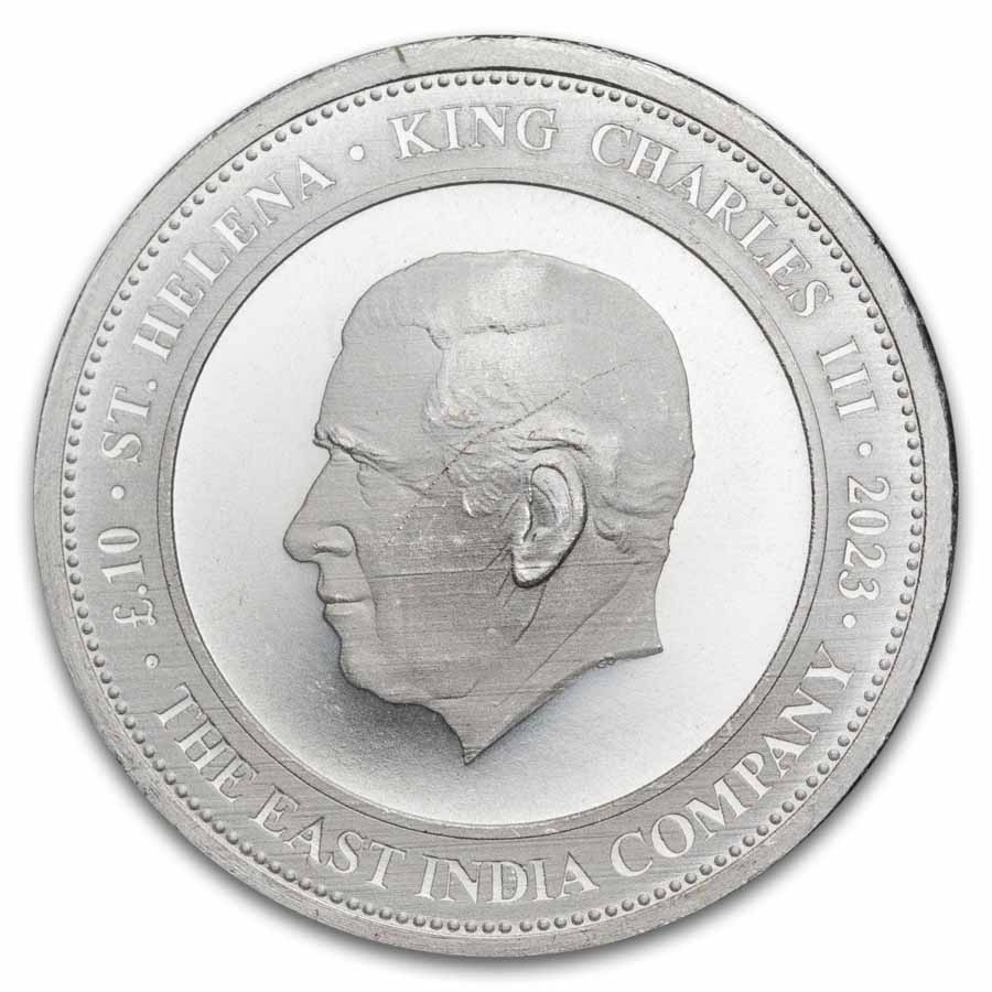 Saint Helena 1/10 oz Silver Spade Guinea Shield BU(Random Year)