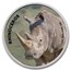 San Diego Zoo 1 oz Colorized Silver Rhinoceros in TEP