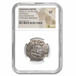 Sasanian Empire AR Drachm King Khusru II (591-628 AD) VF NGC