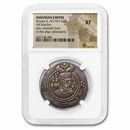 Sasanian Empire AR Drachm King Khusru II (591-628 AD) XF NGC