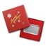 Season's Greetings Red Gift Box for 1 oz Silver Bars