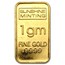 Secondary Market 1 Gram Gold Bar