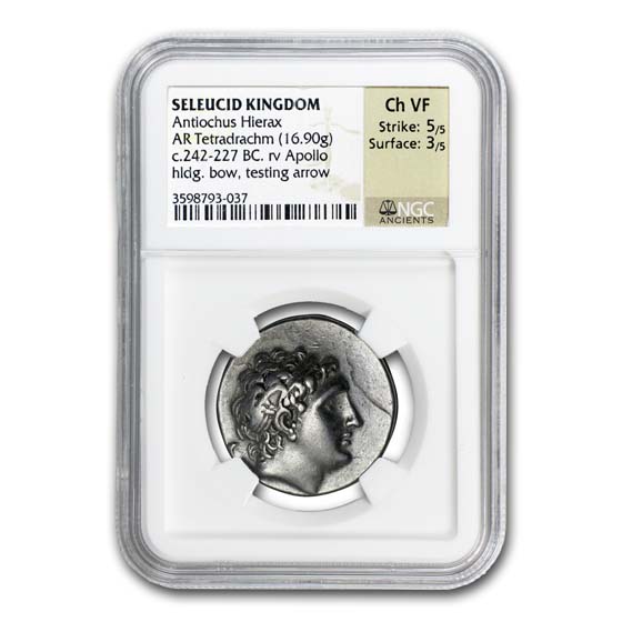 Buy Seleucid Antiochus Hierax Tetradrachm (242-27 BC) Ch VF NGC