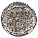Seleucid Antiochus VII Tetradrachm (138-129 BC) Ch XF NGC (5/3)