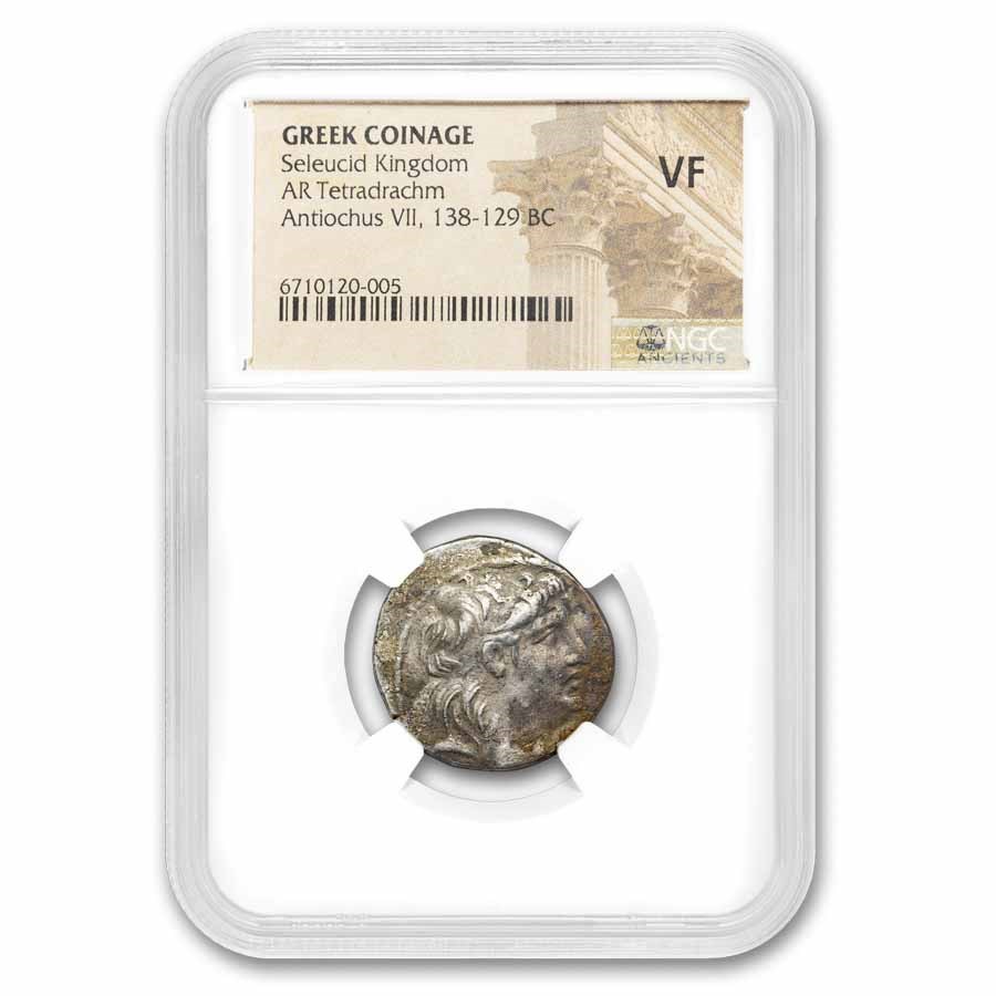 Seleucid Kingdom AR Tetradrachm Antiochus VII (138-129 BC) VF NGC