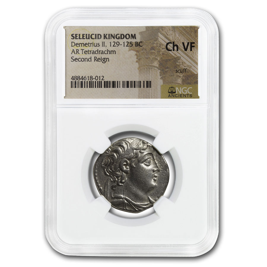 古代の銀貨　Seleucid　Kingdom　Ch　VF Buy Seleucid Kingdom AR Tetradrachm Demetrius II 129-25 BC
