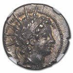 Seleucid Kingdom Silver Drachm Antiochus VI (144-142 BC) AU NGC