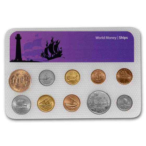 Ship Coins from Around the World 10-Coin Set BU Ship Coins from Around the World 10-Coin Set BU