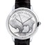 Silver American Buffalo Leather Watch