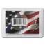Silver American Eagle Harris Holder (Flag & Eagle Design)