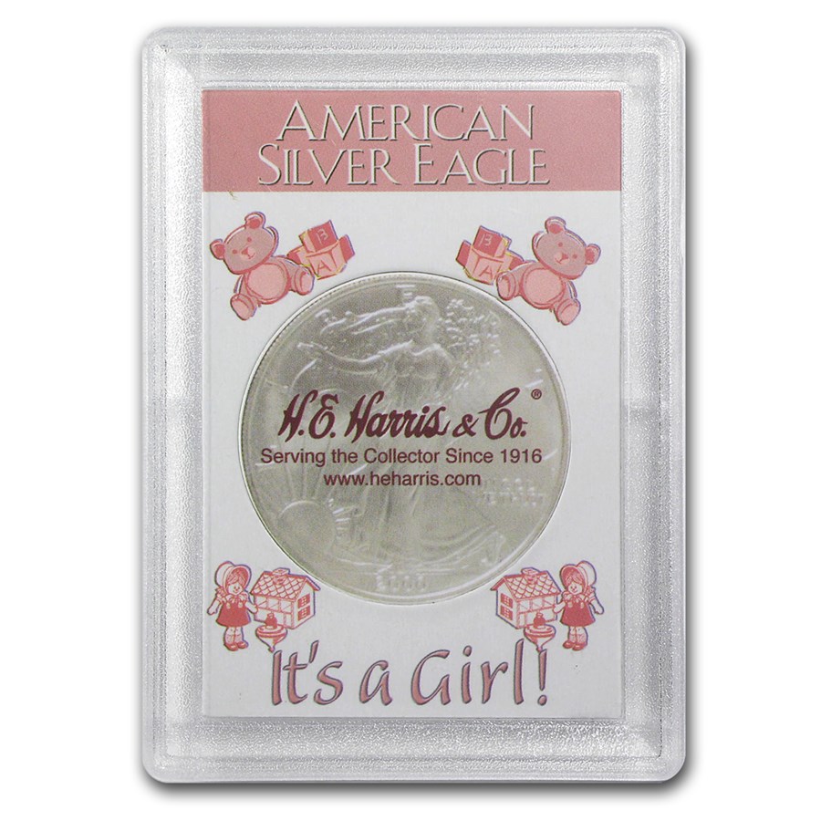 Silver American Eagle Harris Holder (It's A Girl! Design)