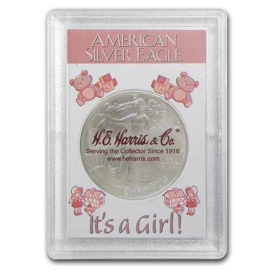 Silver American Eagle Harris Holder (It's A Girl! Design) Silver American Eagle Harris Holder (It's A Girl! Design)