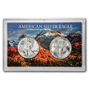 Silver American Eagle Harris Holder (Two-Coin, Snowy Mountain)
