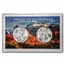 Silver American Eagle Harris Holder (Two-Coin, Snowy Mountain)