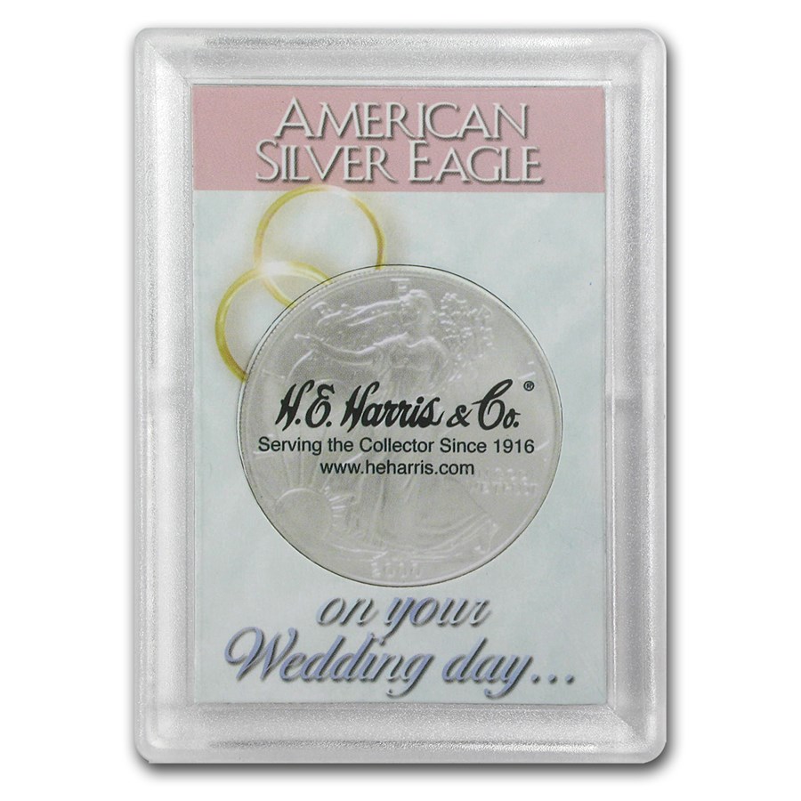 Silver American Eagle Harris Holder (Wedding Day Design)