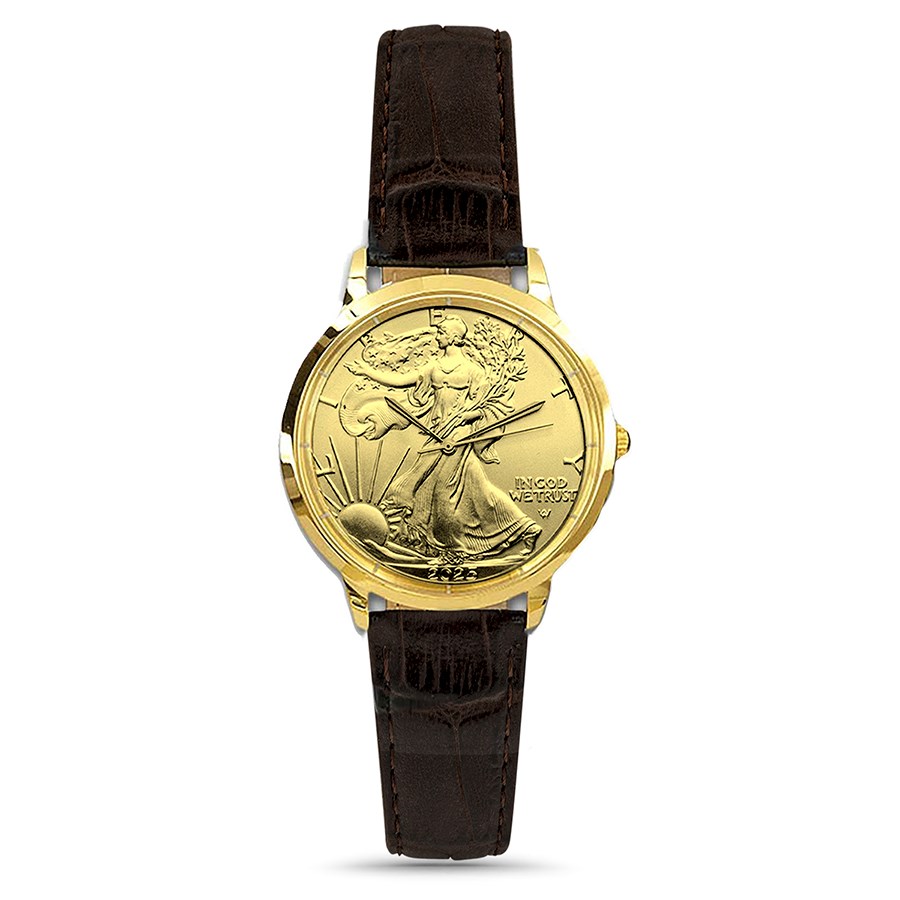 Silver American Liberty Gold Tone Watch