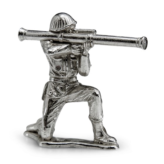 Silver Army Figurine - Stovepipe Silver Soldier Silver Army Figurine - Stovepipe Silver Soldier