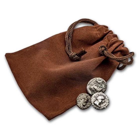 Silver Coinage from Ancient Greece 3 Coin Set Silver Coinage from Ancient Greece 3 Coin Set