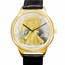 Silver Gilded Walking Liberty Medallion Gold Tone Watch