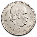 Silver Mexican 1 Peso Morelos (1947-1949) BU