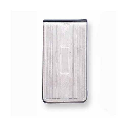 Silver-tone Money Clip - Stripe