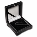Single Coin Wood Presentation Box- Fits Up to 40 mm (Black Matte)