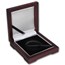 Single Coin Wood Presentation Box - Fits Up to 40 mm (Mahogany)