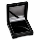 Single Coin Wood Presentation Box- Fits Up to 51 mm (Black Matte)