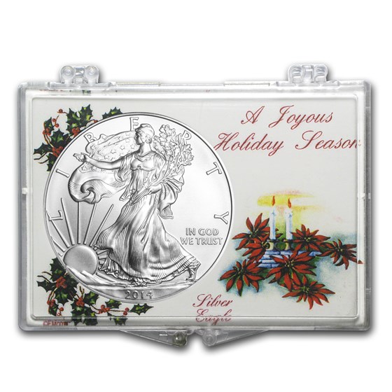 Snap-Lock Holder - A Joyous Holiday Season (Silver Eagle) Snap-Lock Holder - A Joyous Holiday Season (Silver Eagle)