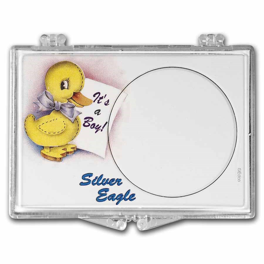 Snap-Lock Holder - Baby Boy - Duck (Silver Eagle)