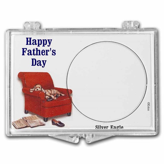 Snap-Lock Holder - Father's Day Dog on Recliner (Silver Eagle) Snap-Lock Holder - Father's Day Dog on Recliner (Silver Eagle)
