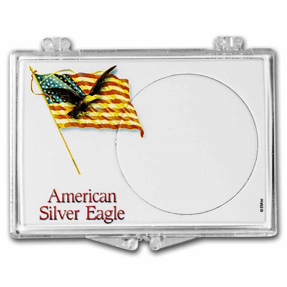 Snap-Lock Holder - Flag on a Pole (Silver Eagle) Snap-Lock Holder - Flag on a Pole (Silver Eagle)