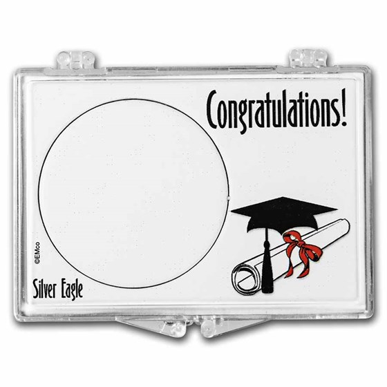 Snap-Lock Holder - Graduation Cap and Diploma (Silver Eagle)