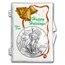 Snap-Lock Holder - Happy Holidays (Silver Eagle)