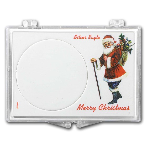 Snap-Lock Holder - Merry Christmas Santa (Silver Eagle) Snap-Lock Holder - Merry Christmas Santa (Silver Eagle)
