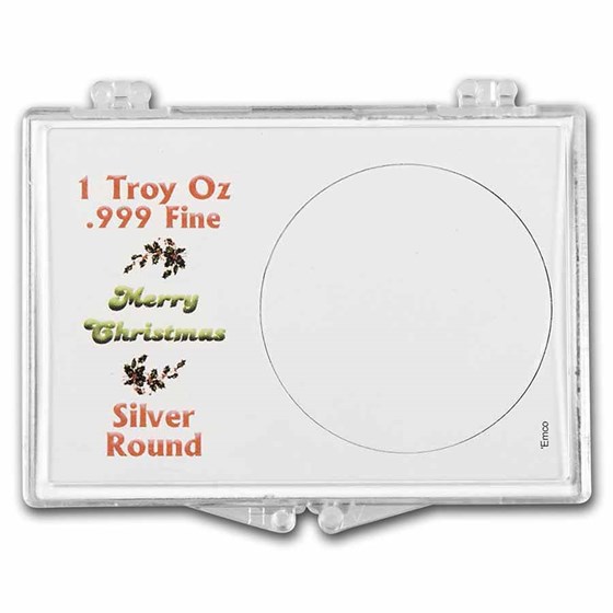 Snap-Lock Holder - Merry Christmas (Silver Round)