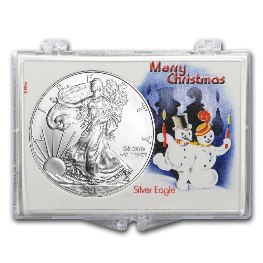 Snap-Lock Holder - Merry Christmas Snowman (Silver Eagle)