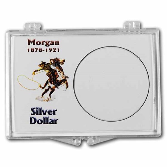 Snap-Lock Holder - Morgan Silver Dollar (Cowboy Design)